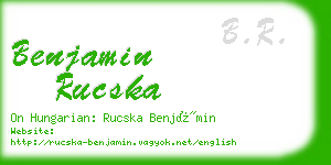 benjamin rucska business card